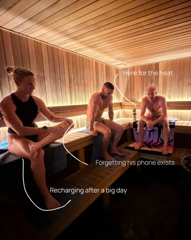 Everyone uses the sauna for different reasons. 🙂‍↔️
Here are some of those reasons from our members 💬