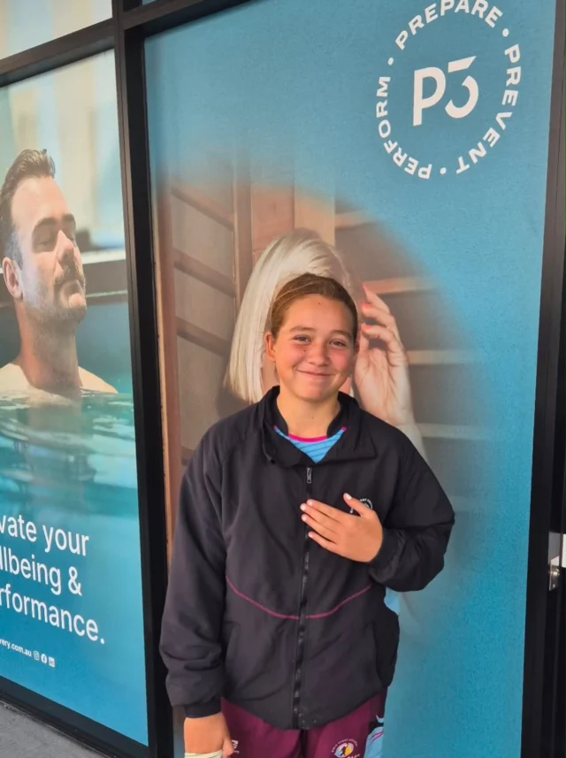 We’re excited to bring on board to our P3 Pimpama ambassador crew the young and talented Lexi Pepe at 12 years of age, Lexi has already made moves with playing a part in, Oz Tag Queensland Rep, Coomera Chiefs State Cup Rep, Nationals Storm Team Oz Tag, South Coast League U11/12 and Renegades 7s Squad

Lexi’s sets goals to be a role model for other’s younger than her and to keep pushing to do better. 

We look forward to having this young star in our centre for her weekly recovery sessions!