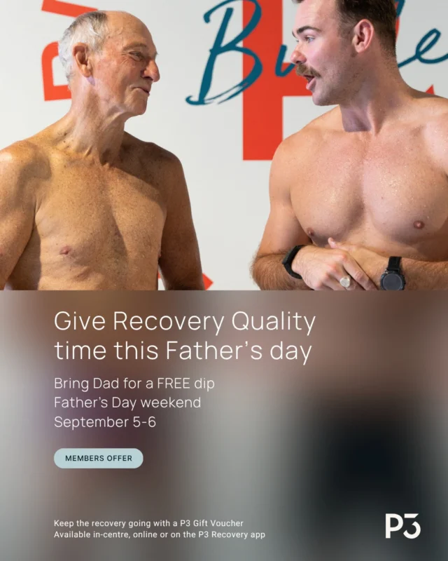 Father's Day 2026! 

It's time to treat your dad or father figures to some much needed recovery with a FREE contrast pool session next Saturday & Sunday (5th & 6th September)*

*Valid with any of our memberships and casual visit purchases.

#p3 #p3recovery #p3geelong