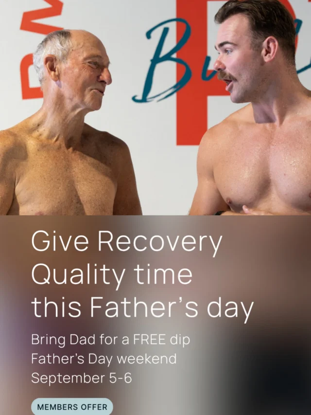 Give Dad the ultimate recovery this Father’s Day 💙
Treat him to a FREE recovery dip and some well-deserved quality time together.

📅 September 5–6
🎁 Members offer
💦 FREE dip for Dad
📍 In-centre, online or via the P3 Recovery app

Use code: DADFREE26
Look forward to seeing everyone!
#fathersday #p3recoveryashmore