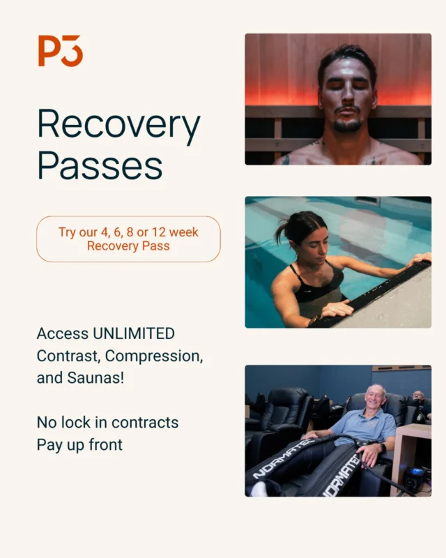 Commitment issues? Same.
That’s why our 4, 6, 8 & 12 Week Recovery Pack Passes are non lock-in and commitment-free.

No long-term contracts.
No awkward “where is this going?” conversations.
No strings attached.

Just choose your pack, recover on your terms, and keep things casual. Recovery doesn’t have to be a serious relationship.

Available for purchase on the P3 app. 

#p3recovery #p3portmelbourne