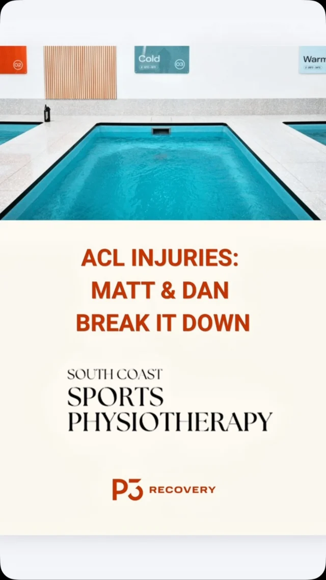 ACL injuries can be a long road back, but the right recovery plan makes all the difference.

Matt from P3 Recovery sits down with Dan from South Coast Sports Physiotherapy to talk ACL injuries, the recovery process and what athletes need to focus on when working towards getting back to their sport.

From rehab and rebuilding strength to recovery and managing the return to training, Dan breaks down what the journey can look like after an ACL injury.

If you’re an athlete, parent or coach, this one is worth a watch.

#acl #injury #recovery #physiotherapy #athlete