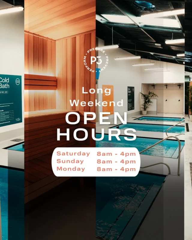 Planning your long weekend? We've got you covered! 🏊‍♀️✨

Join us for some relaxation and rejuvenation. Our doors are open from 8am to 4pm on Saturday, Sunday, and Monday. Whether you're looking to unwind in the sauna or take a refreshing dip, we’re here to support your wellness journey.

See you there! 🤗