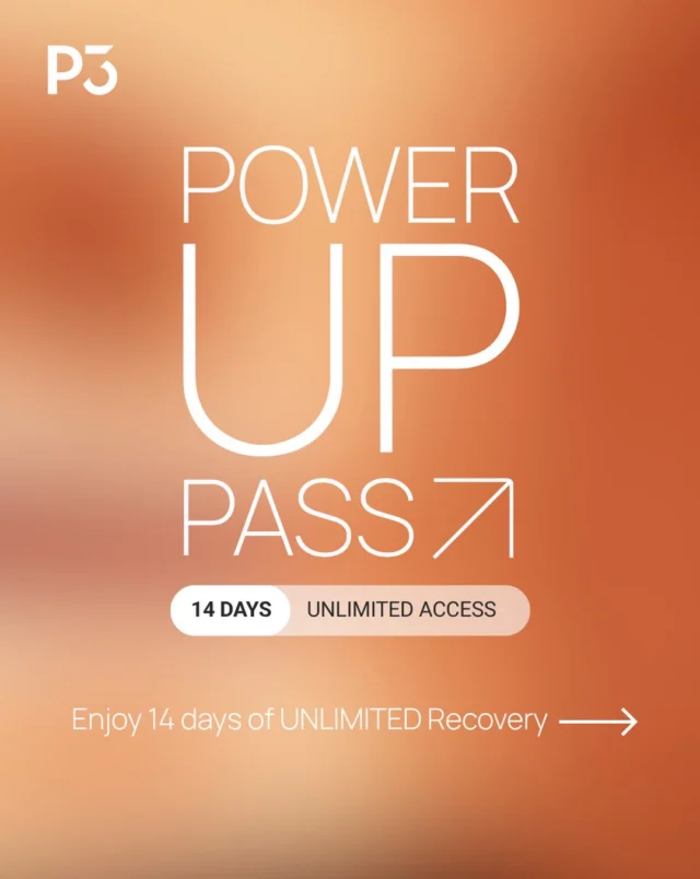 ⚡ POWER UP YOUR RECOVERY ⚡

14 days. Unlimited recovery. Just $89.

Your P3 Power Up Pass gives you 2 weeks of unlimited access to:
🔥 Sauna
❄️ Contrast Pools
🦵 Compression Lounge

Train hard, recover harder, or simply feel your best — this is your chance to experience P3 properly.

BONUS: Love it? Sign up to an Essential Membership within 7 days and get 2 weeks FREE.*

Ready to Power Up? ⚡
Come see the team at P3 Recovery Stafford.

*T&Cs apply.