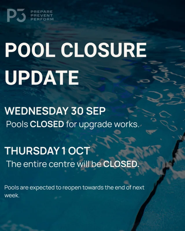 🚨 POOL CLOSURE UPDATE 🚨

Our pools will be closed Wednesday 30 Sept for upgrade works with the entire centre closed Thursday 1 Oct.

We’re making some exciting improvements! Thanks for your patience! 🛠️💙 

Keep an eye out on our stories and our page for updates 🤩