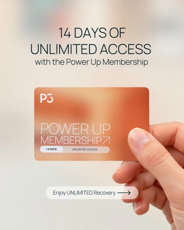 14 days. Unlimited recovery. One simple way to reset. 🤍

Meet the P3 Power Up Membership — giving you unlimited access to your recovery favourites for 14 days, for just $89.

Sauna, contrast therapy, magnesium pools, compression + more. Come as often as you like and see what consistent recovery can do for you.

Your 14-day reset starts here. ⚡️